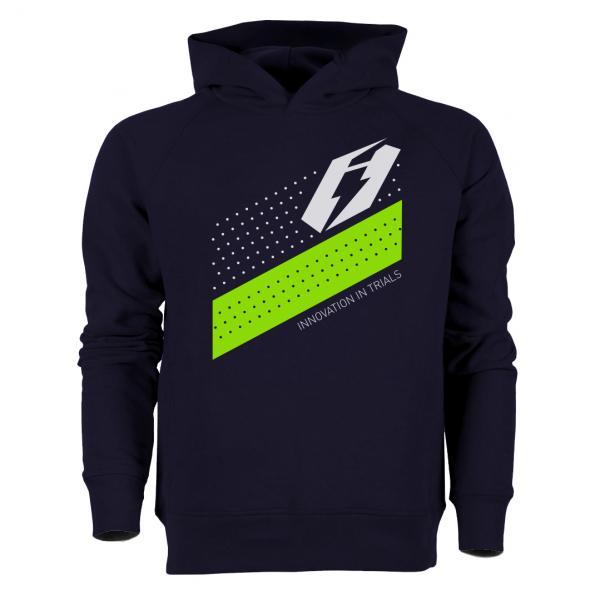 Felpa Cappuccio JITSIE DATA (Blue-GreenFluo)